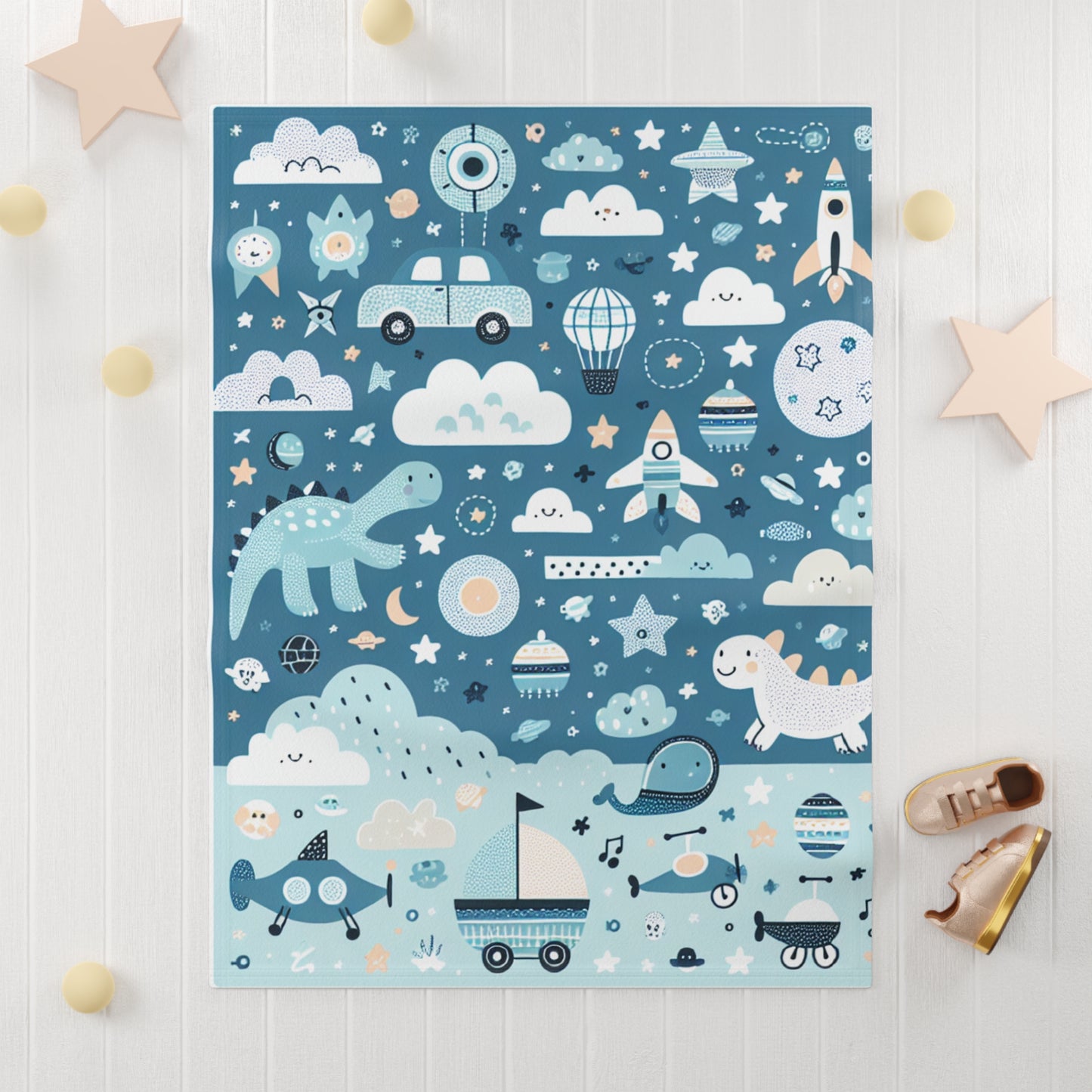 Dream's of Fun Soft Fleece Baby Blanket